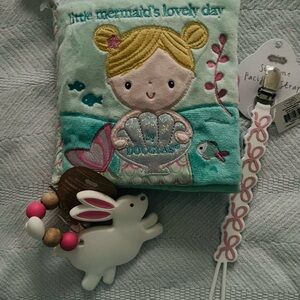 Mermaid Soft Book with Bunny Teether